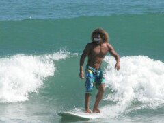 Surfer in Puerto Viejo