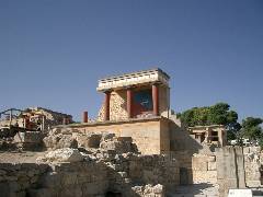 Blick auf den Palast von Knossos