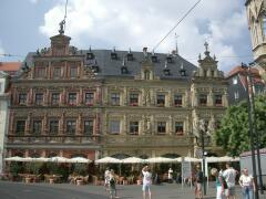 Renaissance-Häuser am Fischmarkt zu Erfurt