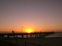 Sonnenuntergang am Strand von Adelaide