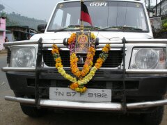 Auto eines Hindu-Pilgers
