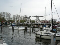 Historische Klappbrücke in Greifswald-Wieck