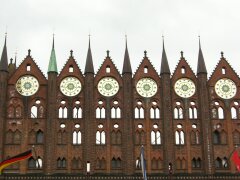 Schaufassade des Rathauses zu Stralsund