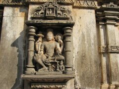 Typische Vishnu-Darstellung mit Diskus