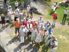 Ein christlicher Chor begrüßt die Passagiere der Juno in Forsvik